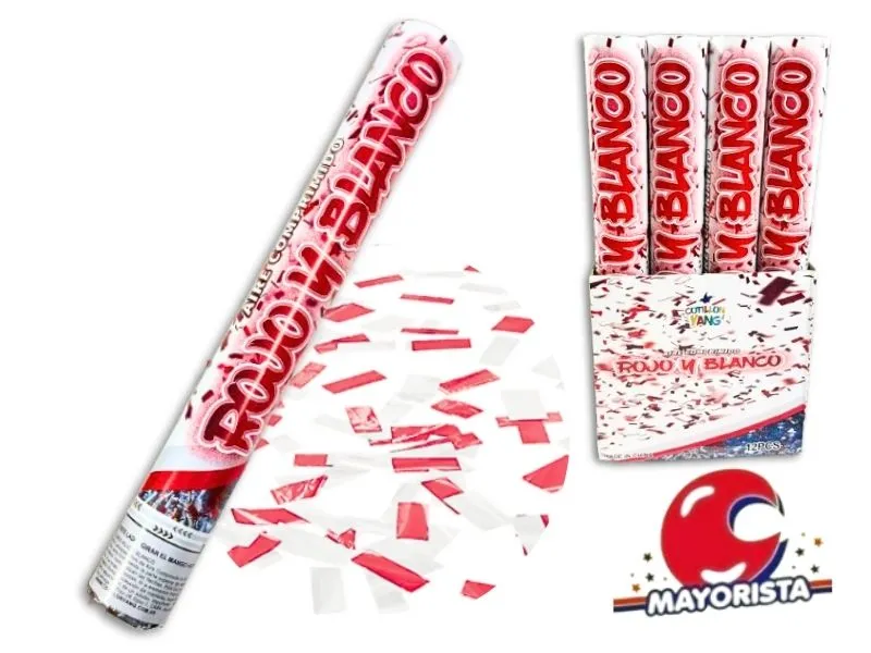 MORTERO 40 CM LANZA PAPELES ROJO Y BLANCO (LP0005) YJ IMPORT