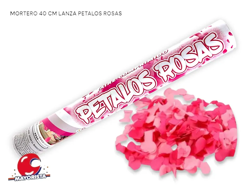 MORTERO 40 CM LANZA PETALOS ROSAS (LP0008) YJ IMPORT