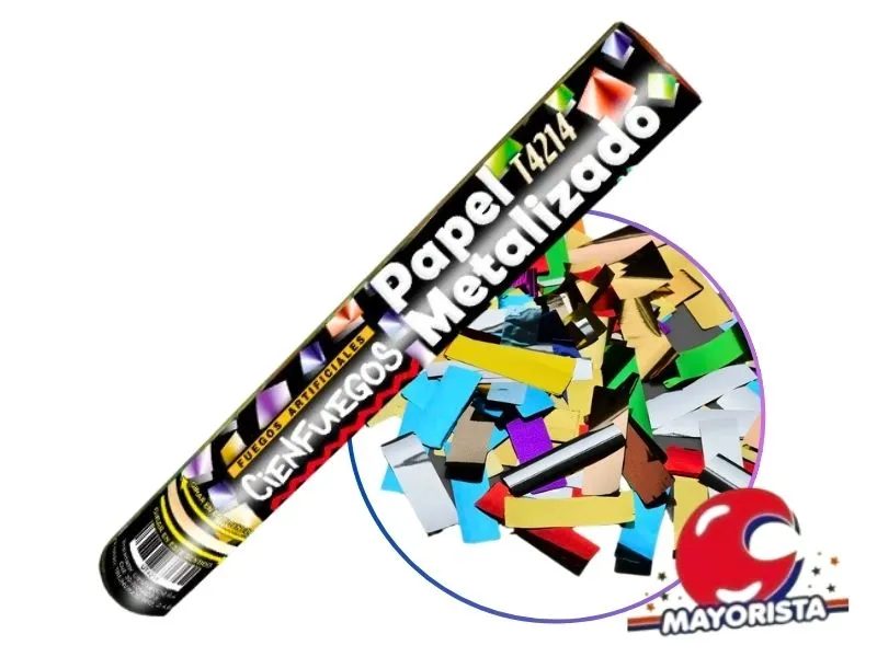 MORTERO 40 CM PAPELES METALIZADOS MULTICOLOR X 1 (UT4214) CIENFUEGOS