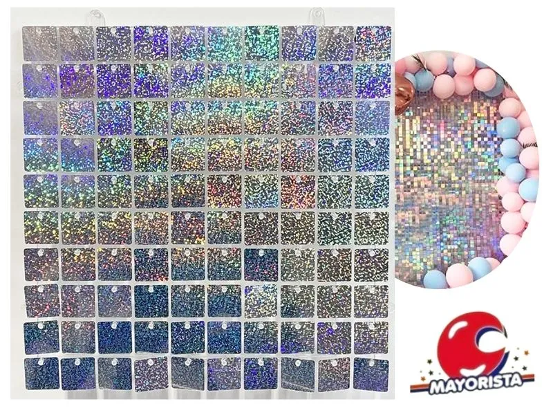 PANEL SHIMMER WALL PLATA HOLOGRAFICO 30X30 (YJ0694) YJ IMPORT