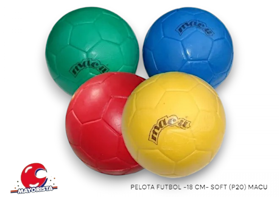 PELOTA FUTBOL 18 CM SOFT (P20) MACU