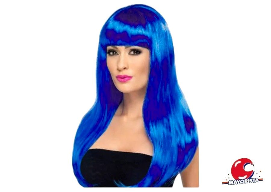 PELUCA LACIA LARGA AZUL (ILC-Y306/YJ0695) YJ IMPORT