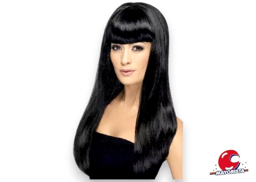 PELUCA LACIA LARGA NEGRA (YJ0695) YJ IMPORT