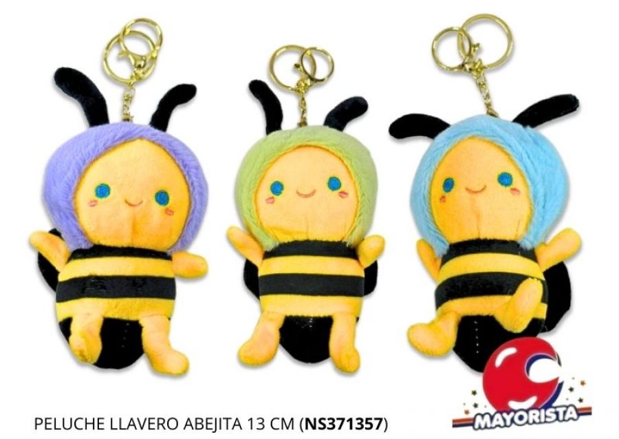 [3713572024035] PELUCHE LLAVERO ABEJITA 13 CM (NS371357) BERKMA