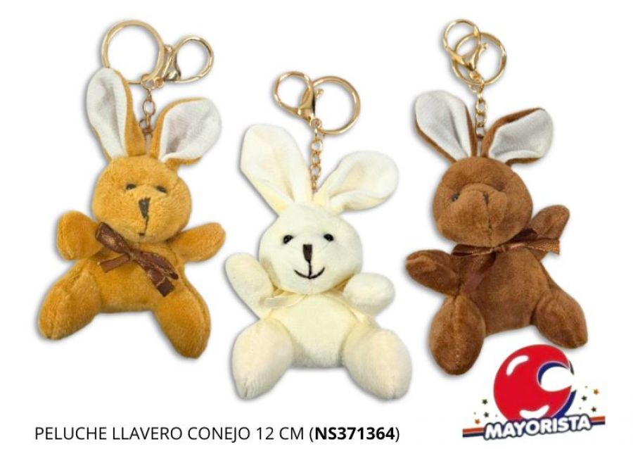[6916173713644] PELUCHE LLAVERO CONEJO 12 CM (NS371364) BERKMA