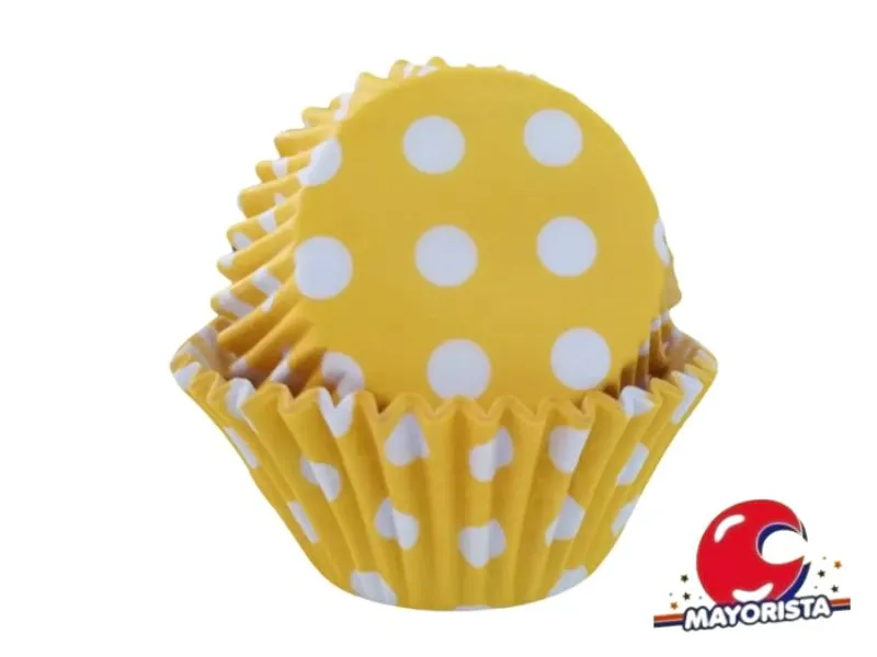 [1501] PIROTINES N 10 X 25 LUNARES AMARILLO (CONVIDA)