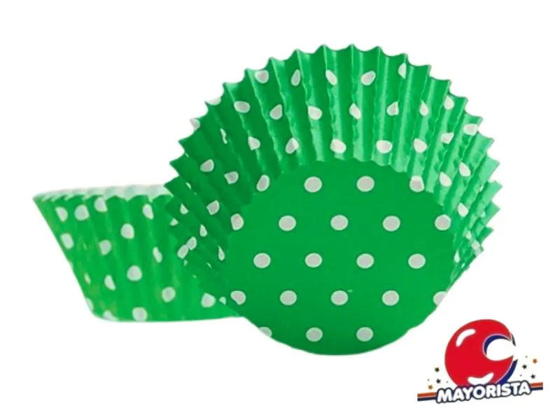 [1520] PIROTINES N 10 X 25 LUNARES VERDE OSCURO (CONVIDA)