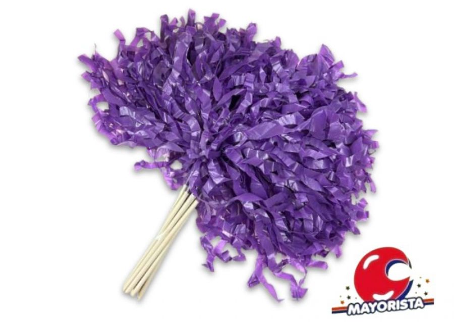 PORRAS ONDULADAS VIOLETA X10 (404) - COTILLON NACIONAL