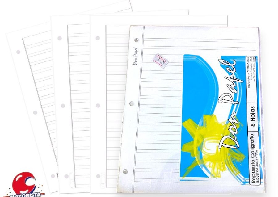 [1708] REPUESTO N3 X8 CALIGRAFIA DON PAPEL