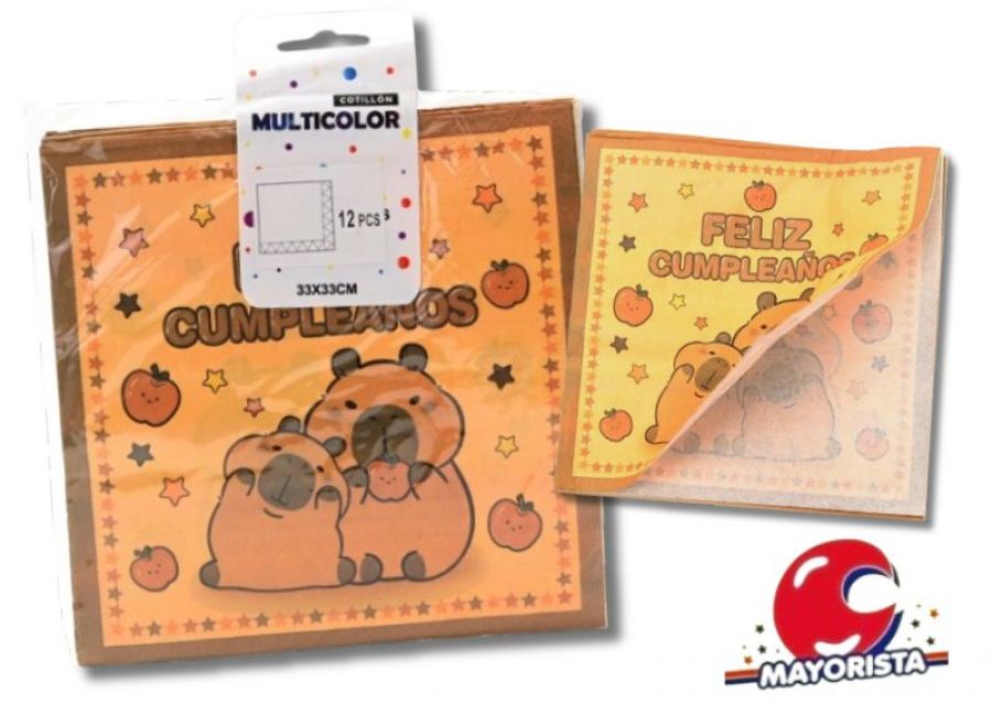 SERVILLETAS X 12 CAPIBARA 33X33 (4307) CADENACI