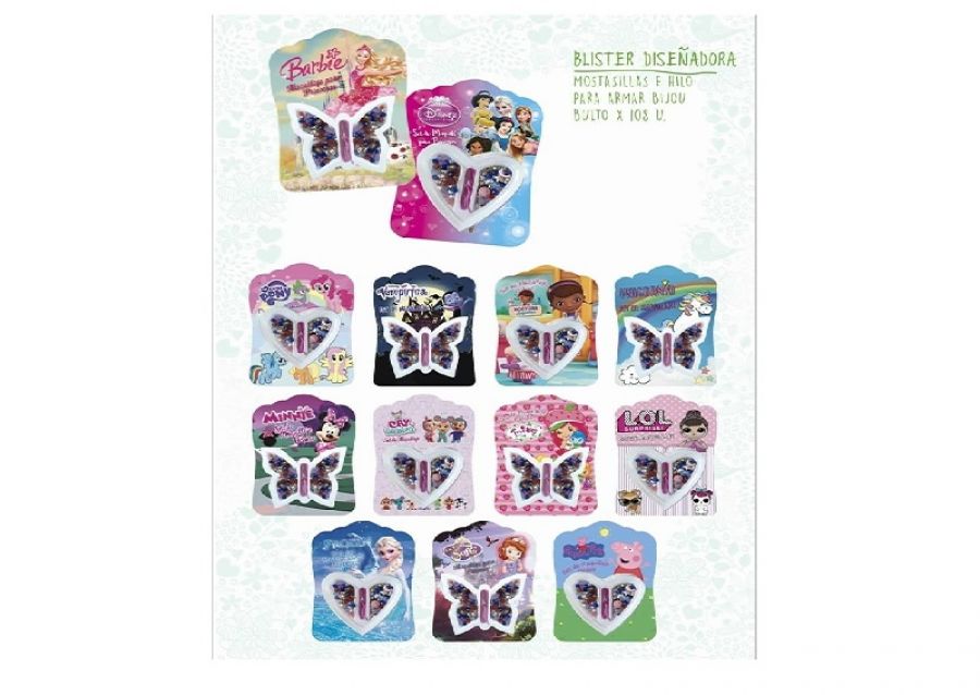 [1758] SET DE BELLEZA C/BIJOU PARA ARMAR CORAZON/MARIPOSA BLISTER (3167) STILO