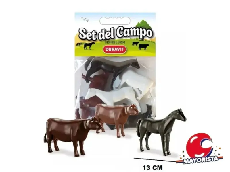 SET DE CABALLOS Y VACAS 6 PCS BOLSA 30X24 (630) DURAVIT